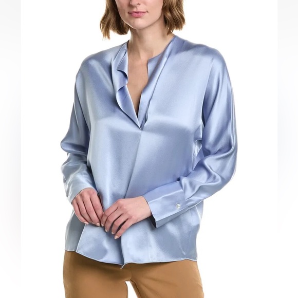 VINCE Pacific Opal Silk Dolman Draped Blouse size XS new w tags $365 - Picture 1 of 15